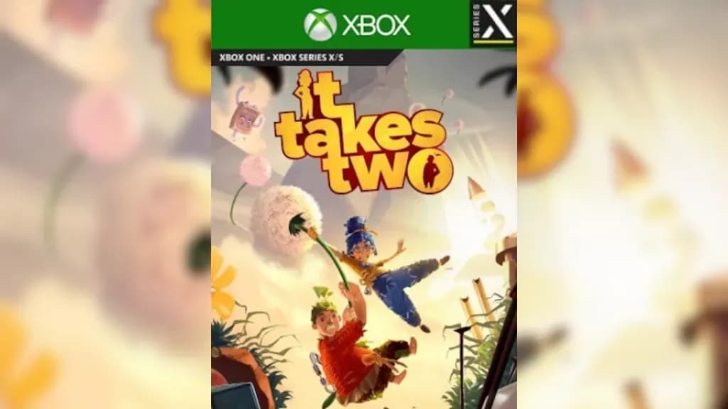 غلاف لعبة It Takes Two لأجهزة أكس بوكس مع شخصيات المغامرة